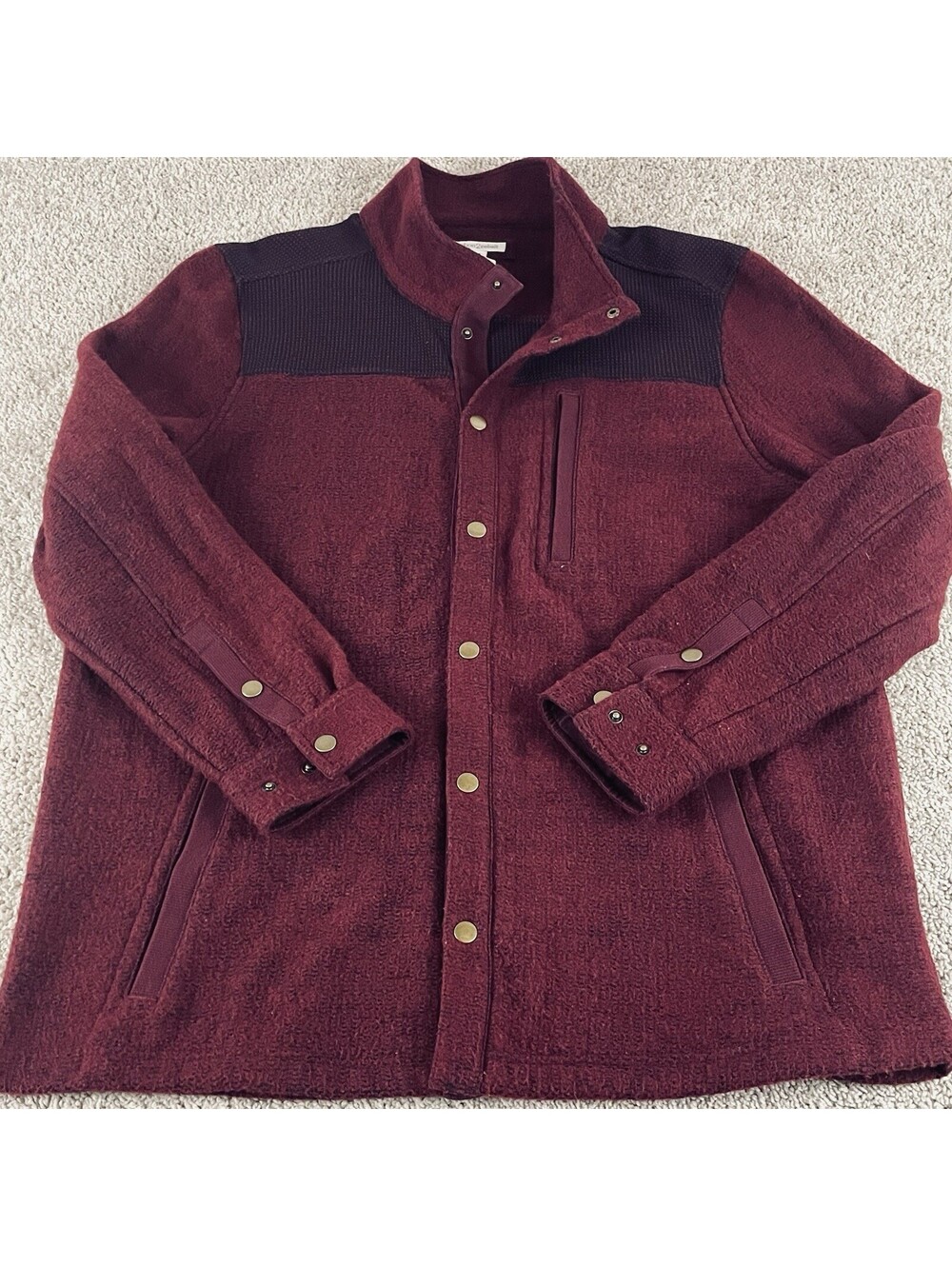 Carbon 2 Cobalt Shirt Jacket Men’s XL Snap Front Red Heavyweight Shacket R1
